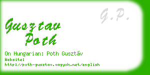 gusztav poth business card