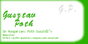 gusztav poth business card